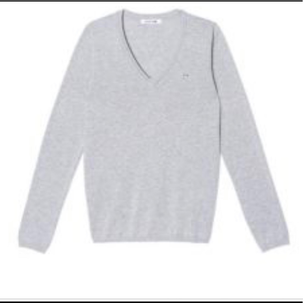 LACOSTE V-neck sweater in grey